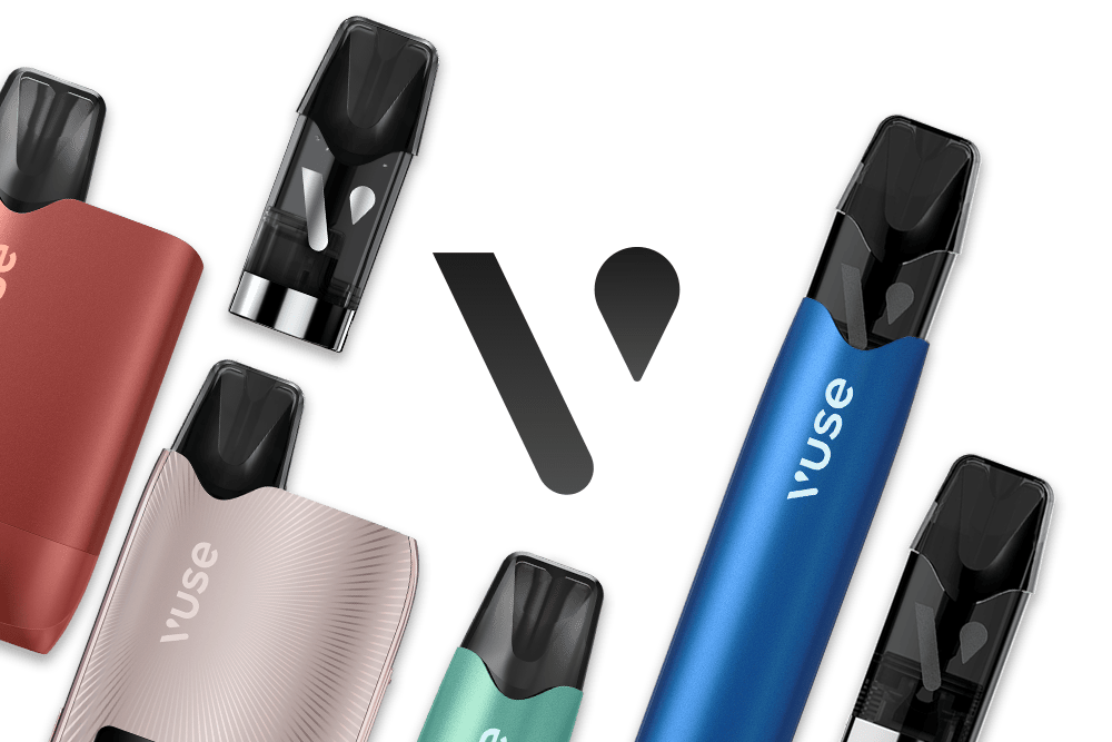 Vuse devices and pods with a V
