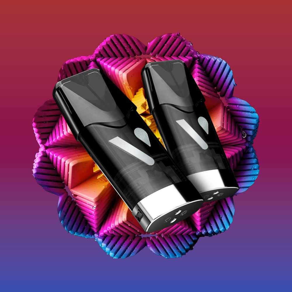 2 pods on an origami background 