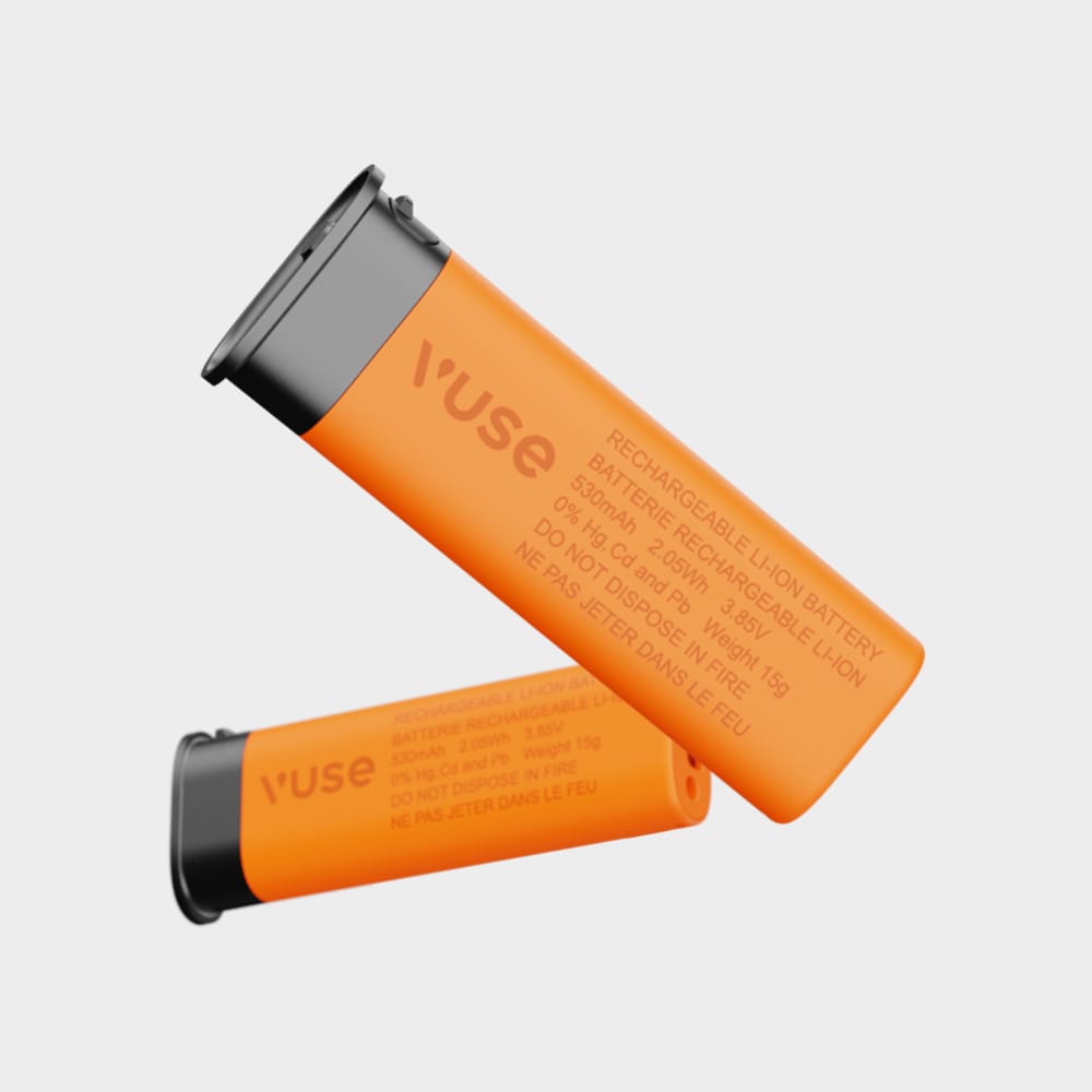 A close up of a battery.